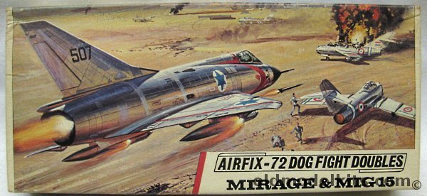 Airfix 1/72 Dog Fight Doubles Mirage III and Mig-15, D363F plastic model kit